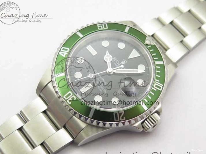 MiroTime 0421 Effortless Submariner 16610 LV Kermit Green 904L Steel ARF1:1 Best Edition on SS Bracelet SH 2577